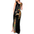 Ethiopia Saba Kemis Tank Maxi Dress Ethiopian Cross Lion Of Judah Black Color