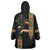 Ethiopia Saba Kemis Wearable Blanket Hoodie Ethiopian Cross Lion Of Judah Black Color