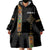 Ethiopia Saba Kemis Wearable Blanket Hoodie Ethiopian Cross Lion Of Judah Black Color