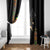 Ethiopia Saba Kemis Window Curtain Ethiopian Cross Lion Of Judah Black Color