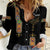 Ethiopia Saba Kemis Women Casual Shirt Ethiopian Cross Lion Of Judah Black Color
