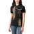 Ethiopia Saba Kemis Women Polo Shirt Ethiopian Cross Lion Of Judah Black Color
