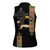 Ethiopia Saba Kemis Women Sleeveless Polo Shirt Ethiopian Cross Lion Of Judah Black Color