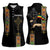Ethiopia Saba Kemis Women Sleeveless Polo Shirt Ethiopian Cross Lion Of Judah Black Color