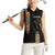 Ethiopia Saba Kemis Women Sleeveless Polo Shirt Ethiopian Cross Lion Of Judah Black Color