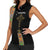 Ethiopia Saba Kemis Women Sleeveless Polo Shirt Ethiopian Cross Lion Of Judah Black Color
