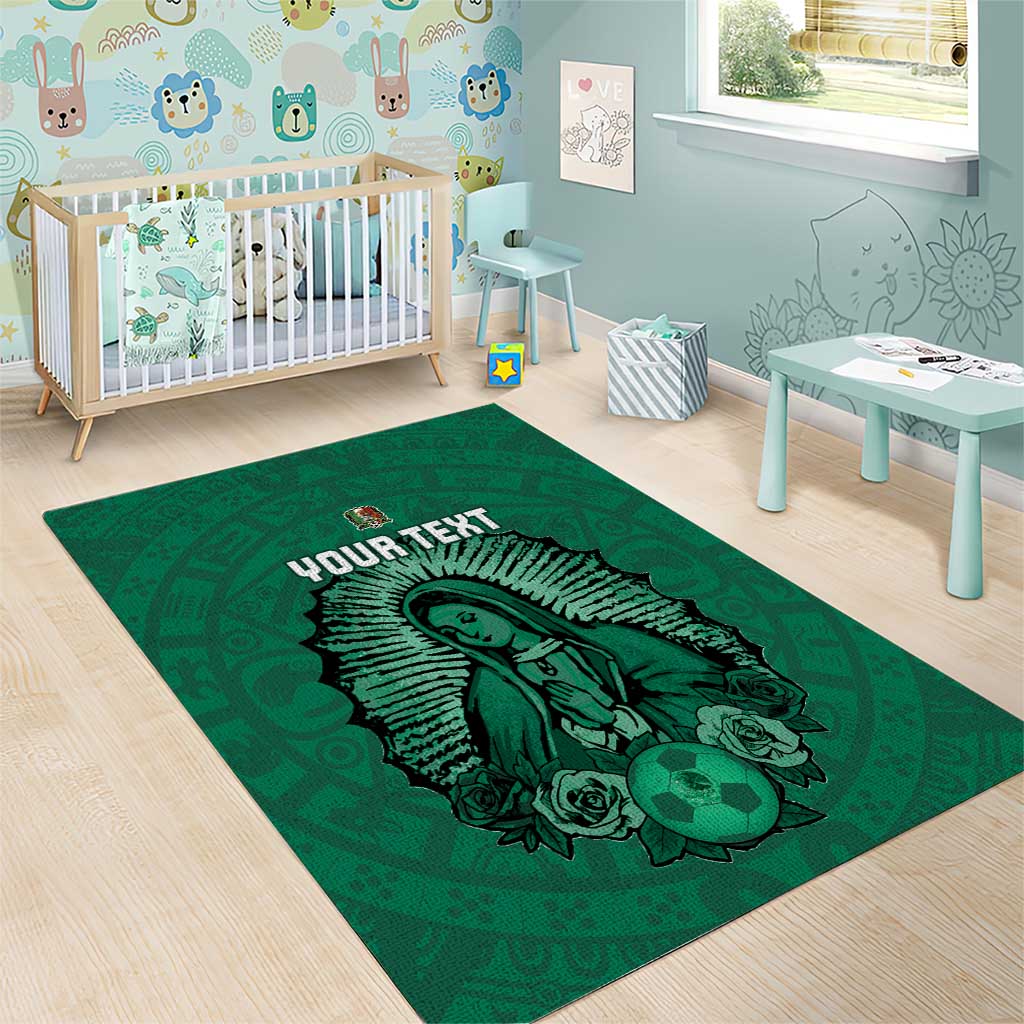Custom Mexico Guadalupe Football Area Rug Viva Mexico