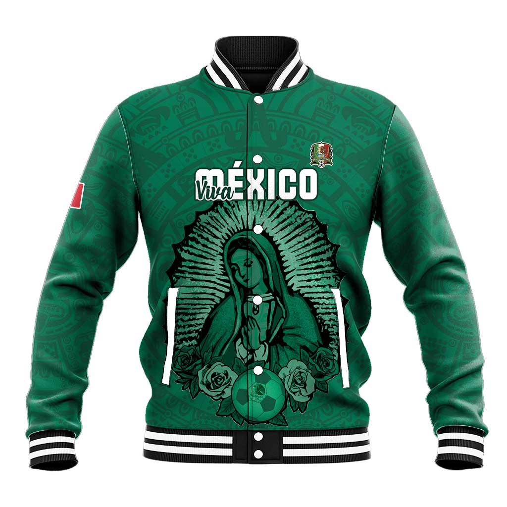 Custom Mexico Guadalupe Football Baseball Jacket Viva Mexico