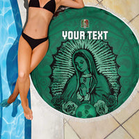 Custom Mexico Guadalupe Football Beach Blanket Viva Mexico