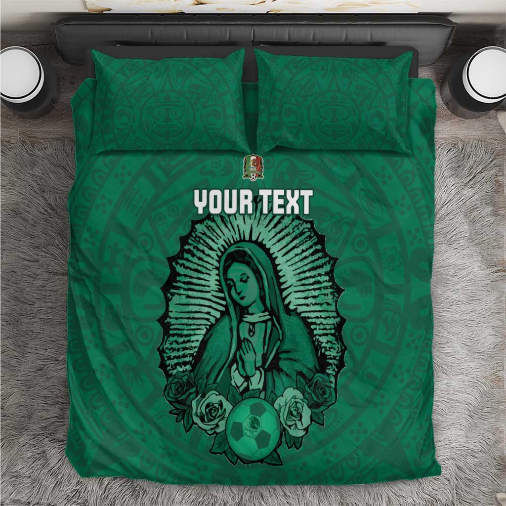 Custom Mexico Guadalupe Football Bedding Set Viva Mexico