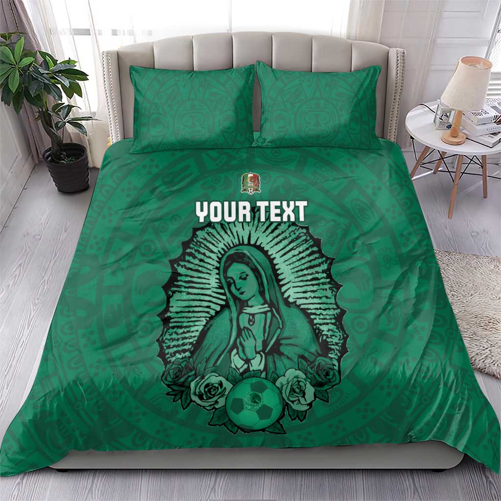 Custom Mexico Guadalupe Football Bedding Set Viva Mexico