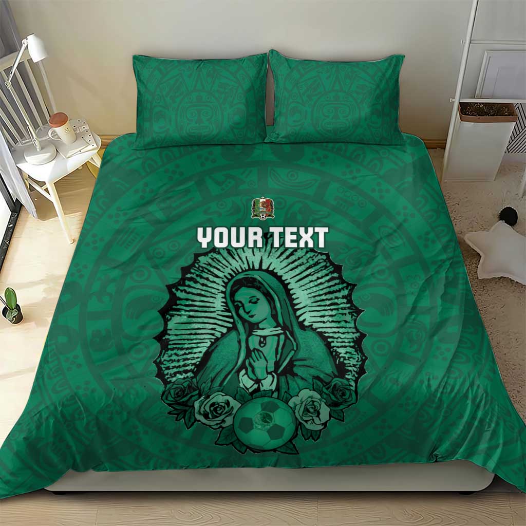 Custom Mexico Guadalupe Football Bedding Set Viva Mexico