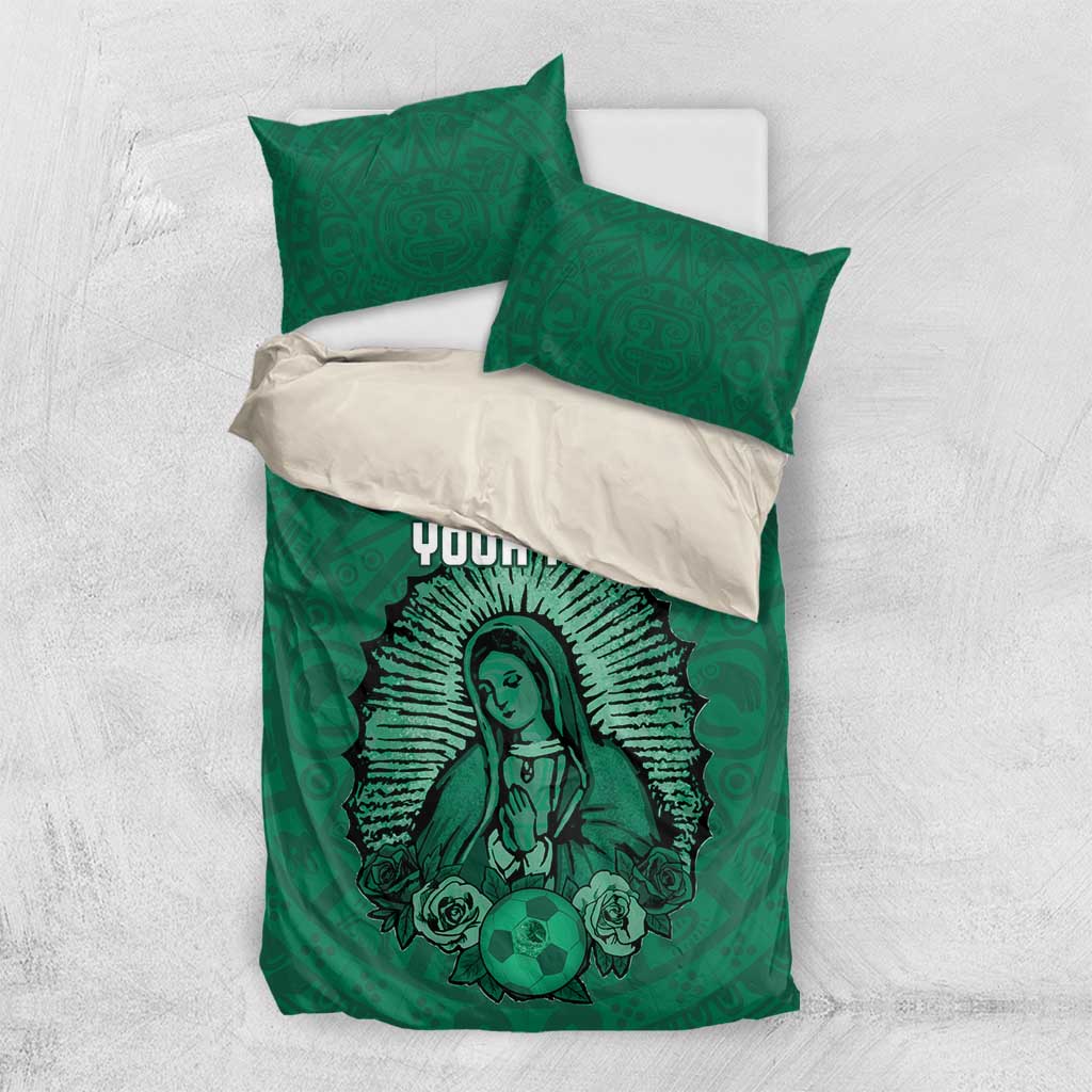 Custom Mexico Guadalupe Football Bedding Set Viva Mexico