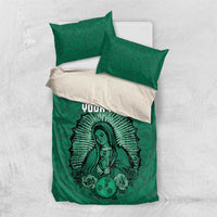 Custom Mexico Guadalupe Football Bedding Set Viva Mexico