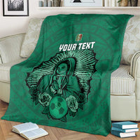 Custom Mexico Guadalupe Football Blanket Viva Mexico