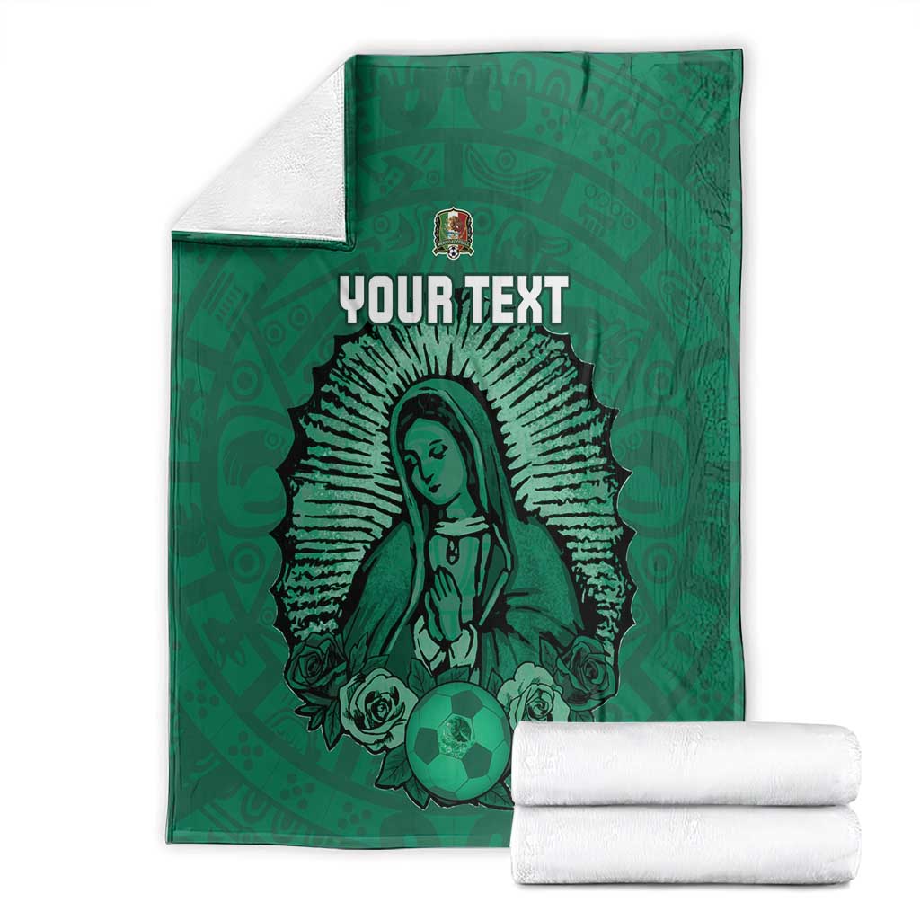 Custom Mexico Guadalupe Football Blanket Viva Mexico