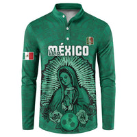 Custom Mexico Guadalupe Football Button Sweatshirt Viva Mexico