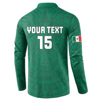 Custom Mexico Guadalupe Football Button Sweatshirt Viva Mexico