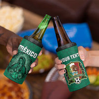Custom Mexico Guadalupe Football 4 in 1 Can Cooler Tumbler Viva Mexico