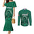 Custom Mexico Guadalupe Football Couples Matching Mermaid Dress and Long Sleeve Button Shirt Viva Mexico