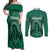 Custom Mexico Guadalupe Football Couples Matching Off Shoulder Maxi Dress and Long Sleeve Button Shirt Viva Mexico