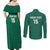 Custom Mexico Guadalupe Football Couples Matching Off Shoulder Maxi Dress and Long Sleeve Button Shirt Viva Mexico