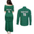 Custom Mexico Guadalupe Football Couples Matching Puletasi and Long Sleeve Button Shirt Viva Mexico