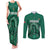 Custom Mexico Guadalupe Football Couples Matching Tank Maxi Dress and Long Sleeve Button Shirt Viva Mexico