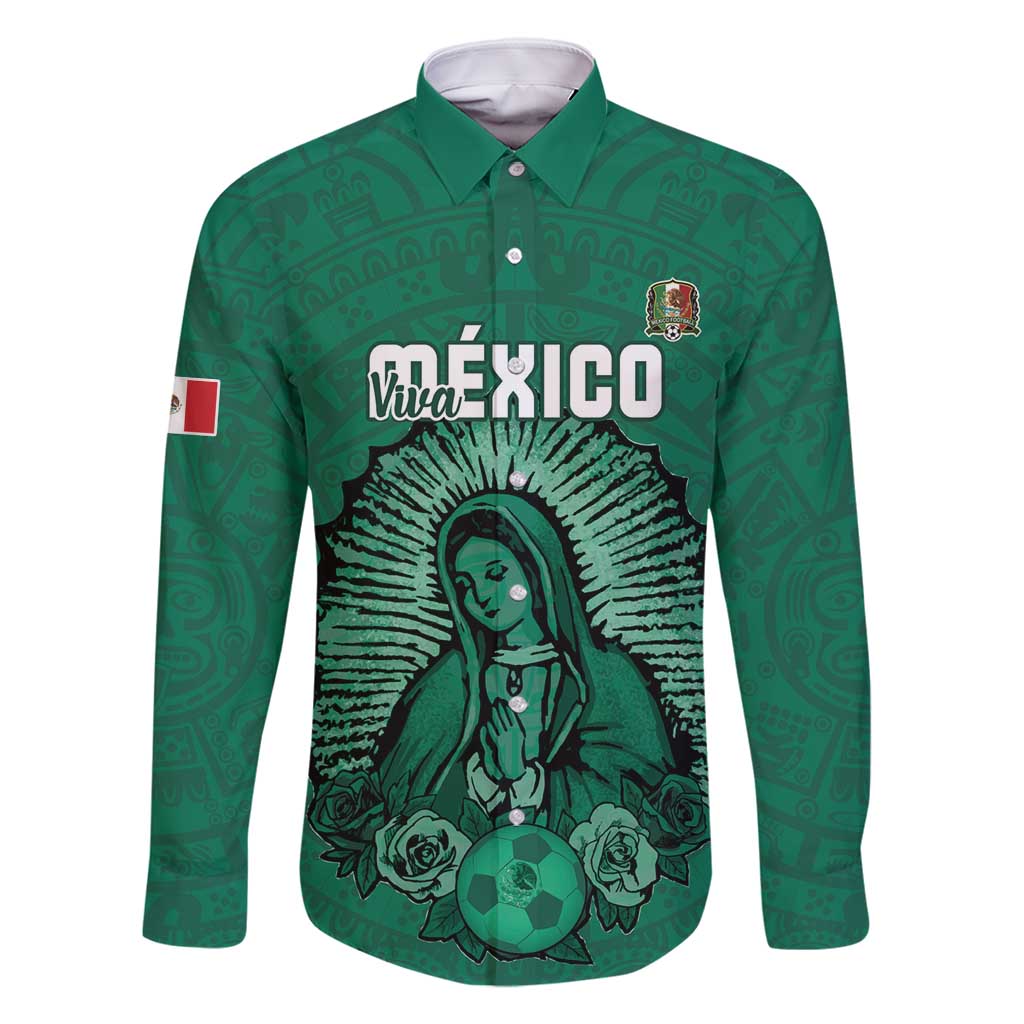 Custom Mexico Guadalupe Football Family Matching Mermaid Dress and Hawaiian Shirt Viva Mexico