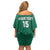 Custom Mexico Guadalupe Football Family Matching Off Shoulder Short Dress and Hawaiian Shirt Viva Mexico