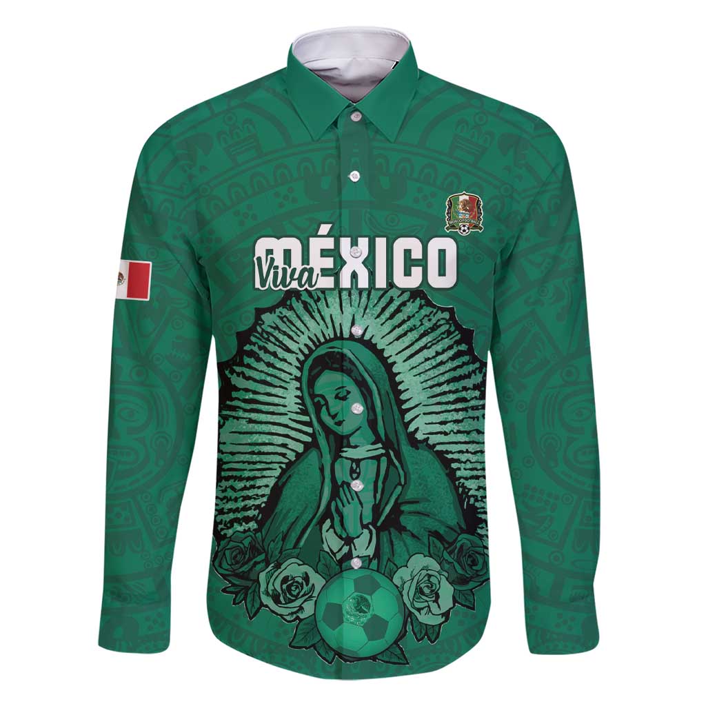 Custom Mexico Guadalupe Football Family Matching Short Sleeve Bodycon Dress and Hawaiian Shirt Viva Mexico