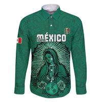 Custom Mexico Guadalupe Football Family Matching Short Sleeve Bodycon Dress and Hawaiian Shirt Viva Mexico