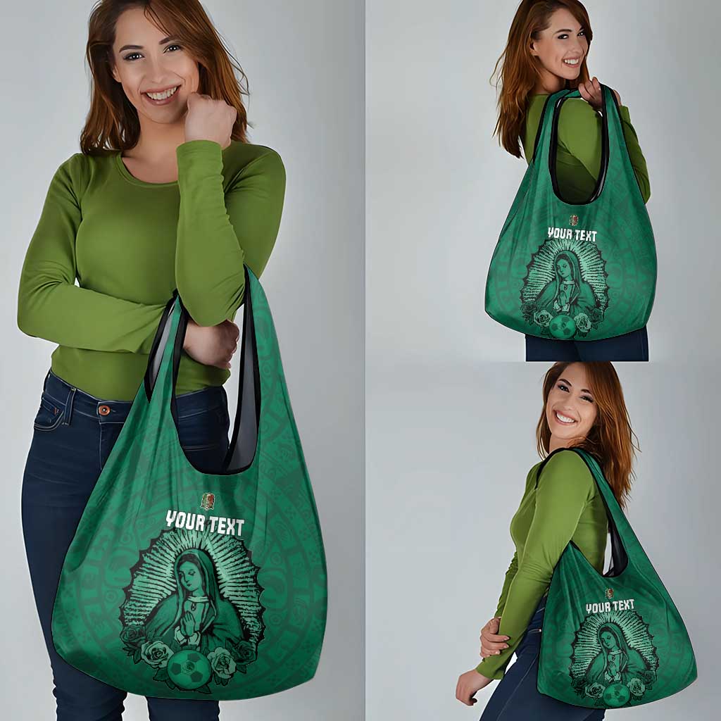 Custom Mexico Guadalupe Football Grocery Bag Viva Mexico