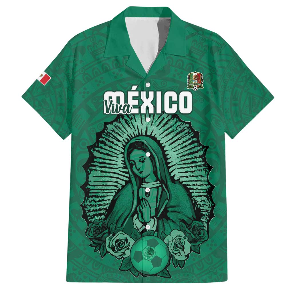 Custom Mexico Guadalupe Football Hawaiian Shirt Viva Mexico