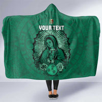 Custom Mexico Guadalupe Football Hooded Blanket Viva Mexico