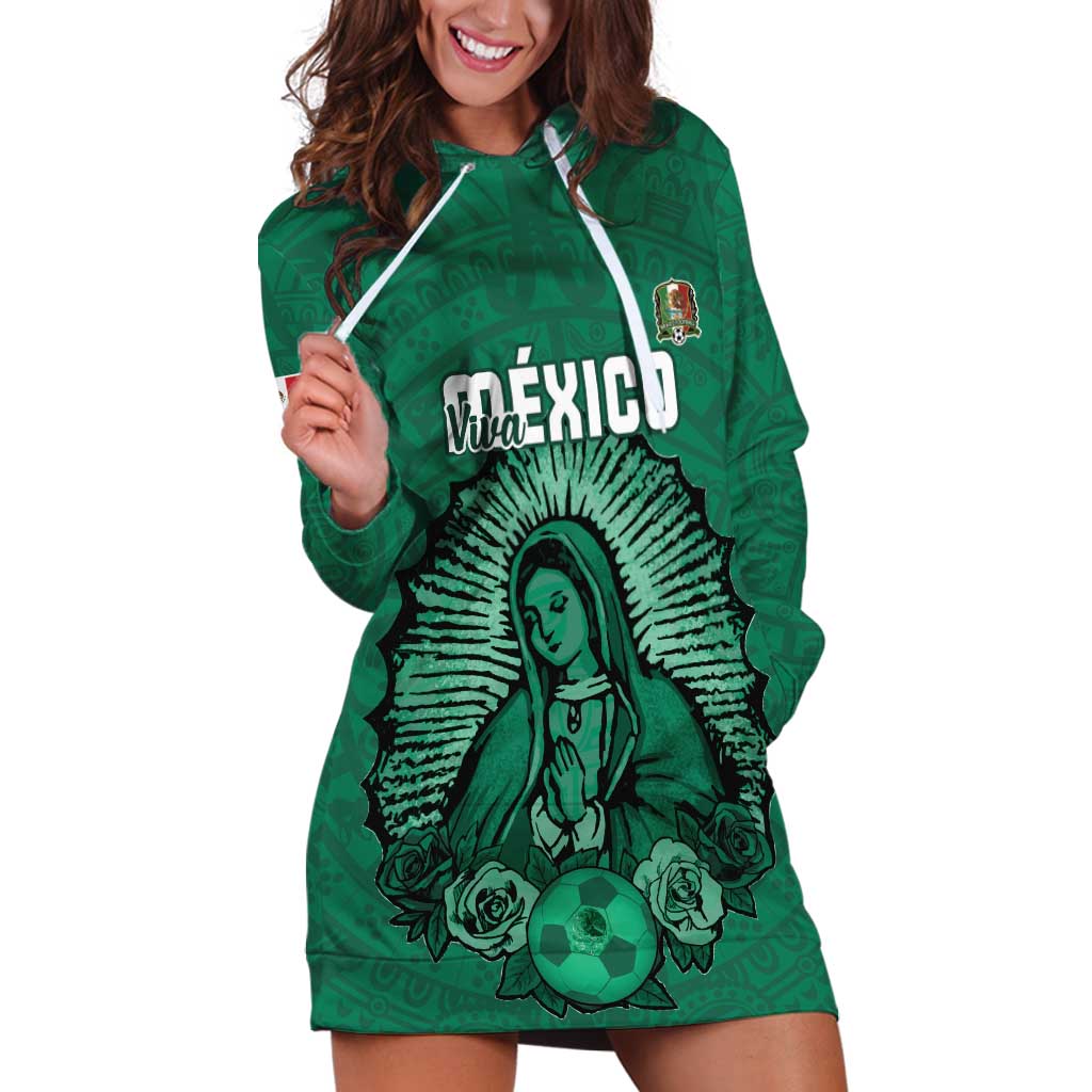 Custom Mexico Guadalupe Football Hoodie Dress Viva Mexico