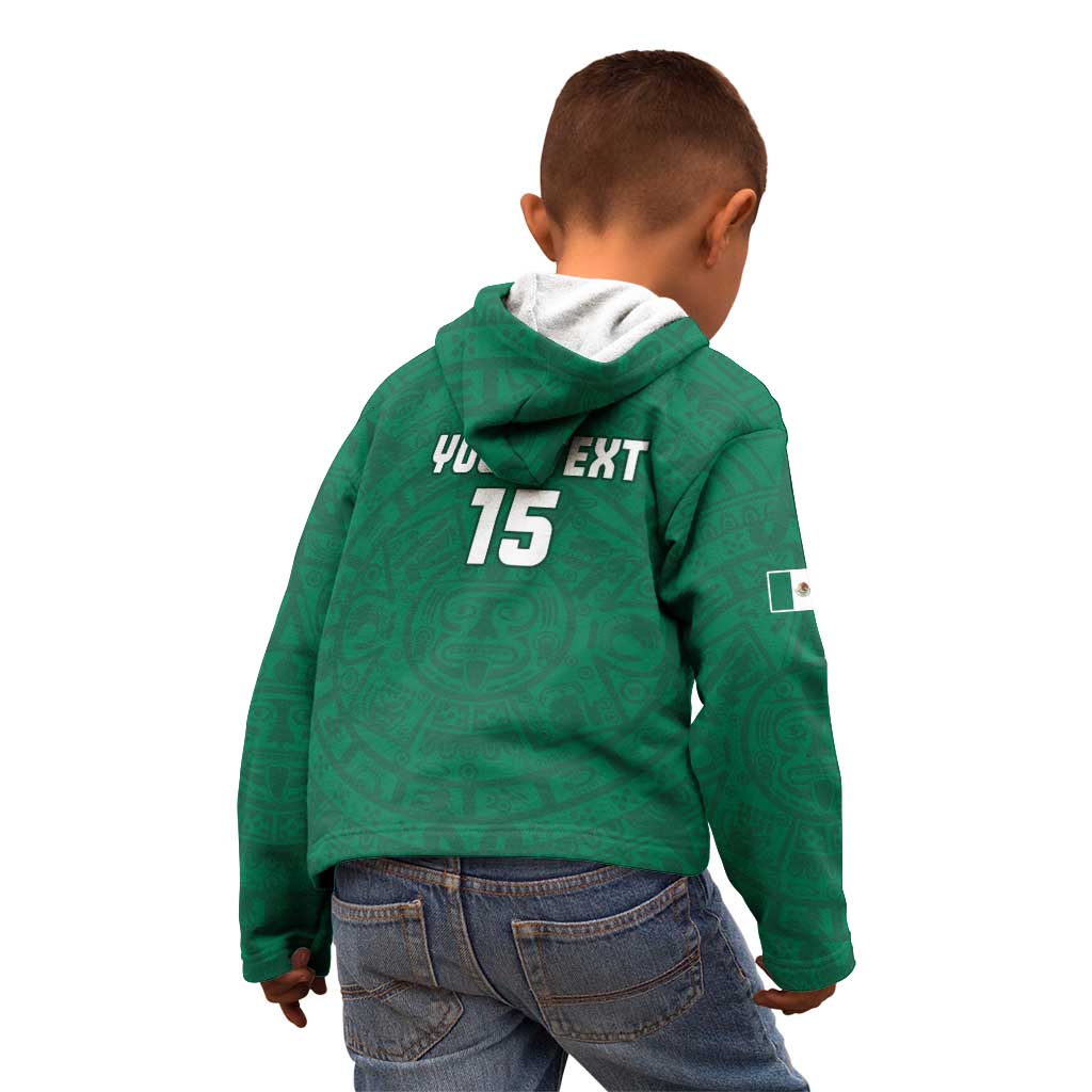 Custom Mexico Guadalupe Football Kid Hoodie Viva Mexico