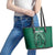 Custom Mexico Guadalupe Football Leather Tote Bag Viva Mexico