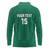 Custom Mexico Guadalupe Football Long Sleeve Polo Shirt Viva Mexico