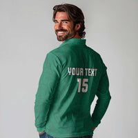 Custom Mexico Guadalupe Football Long Sleeve Polo Shirt Viva Mexico