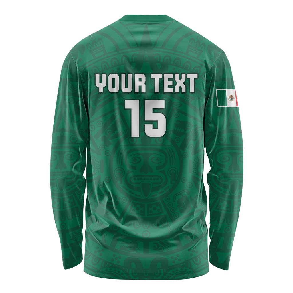 Custom Mexico Guadalupe Football Long Sleeve Shirt Viva Mexico