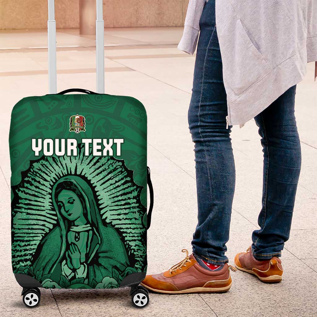 Custom Mexico Guadalupe Football Luggage Cover Viva Mexico