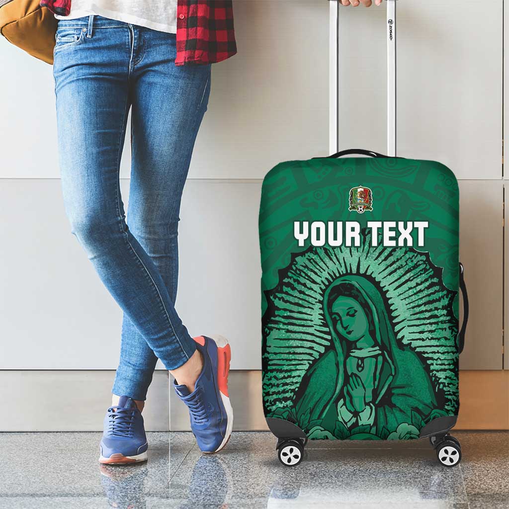 Custom Mexico Guadalupe Football Luggage Cover Viva Mexico