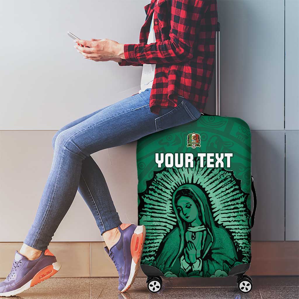 Custom Mexico Guadalupe Football Luggage Cover Viva Mexico