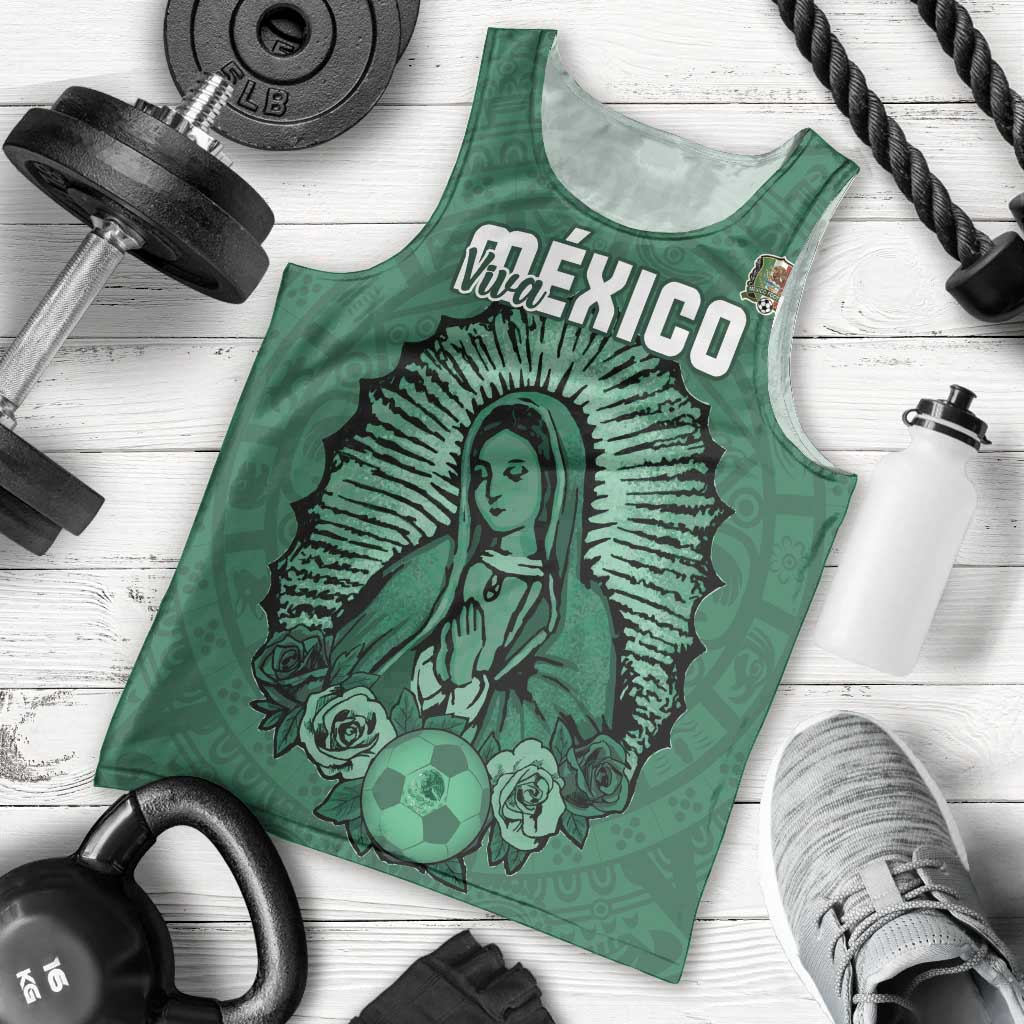 Custom Mexico Guadalupe Football Men Tank Top Viva Mexico