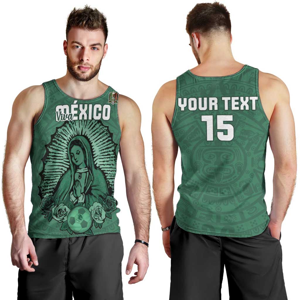Custom Mexico Guadalupe Football Men Tank Top Viva Mexico