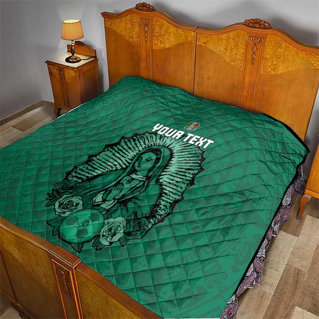 Custom Mexico Guadalupe Football Quilt Viva Mexico