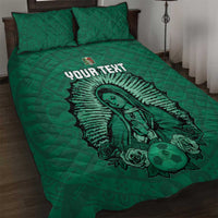 Custom Mexico Guadalupe Football Quilt Bed Set Viva Mexico