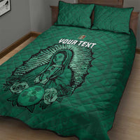 Custom Mexico Guadalupe Football Quilt Bed Set Viva Mexico