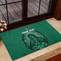 Custom Mexico Guadalupe Football Rubber Doormat Viva Mexico
